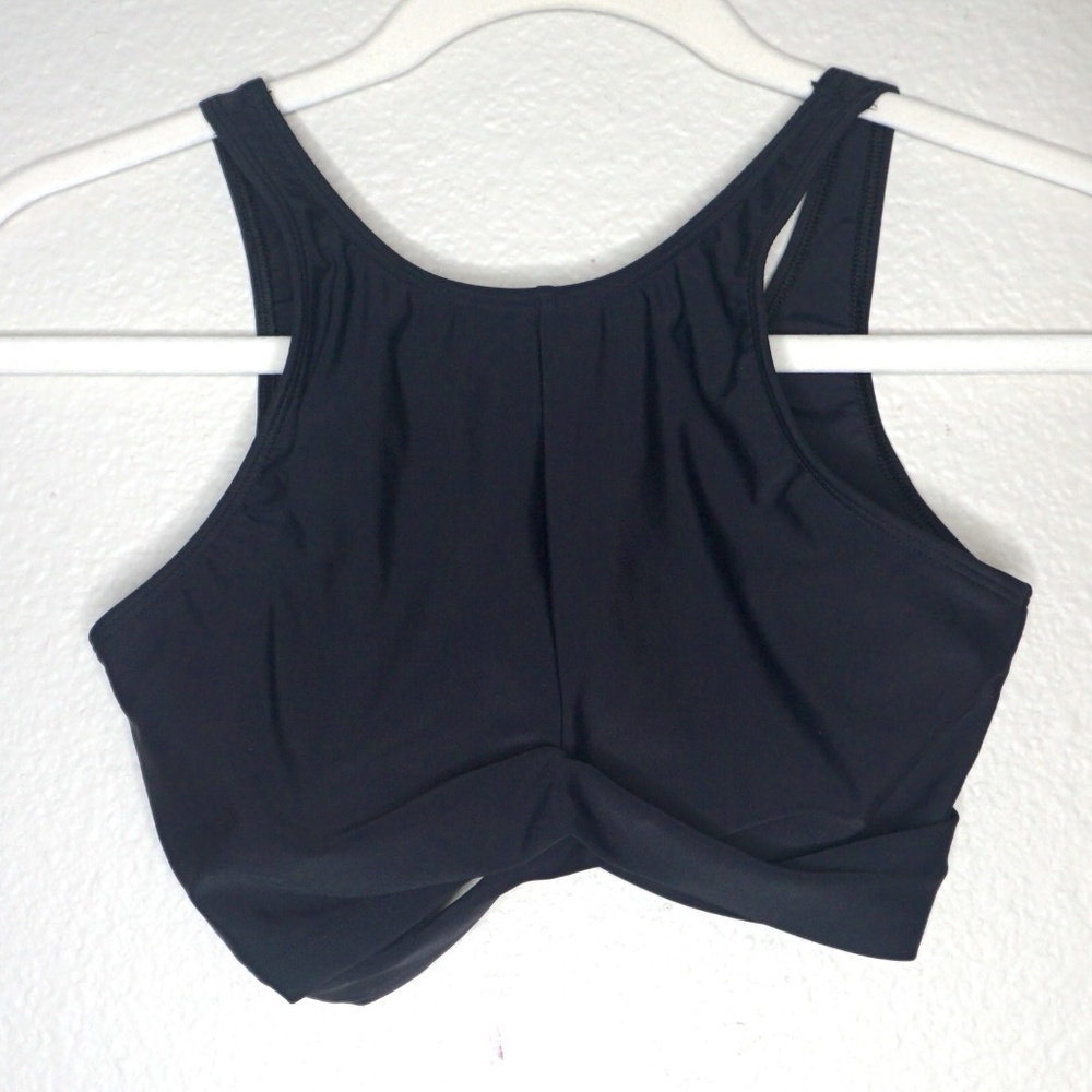 Abercrombie Kids Black Bikini Criss Cross Top size 11/12